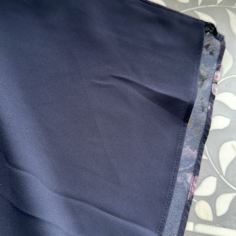 Babaton XS Floral Wrap Dress in Charcoal/Pink/Blue/Green - Picture 8 of 8